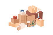 Cardboard boxes for relocation set, an Object Illustration by Good Studio (Thumbnail 2 of 4)