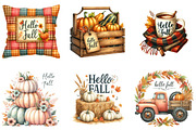 Hello Fall Sublimation Clipart, an Illustration by DreamArtGraphic (Thumbnail 2 of 6)