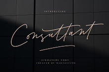 Consultant Signature Pen Font