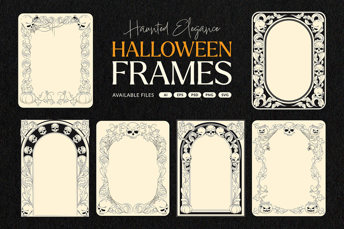 Halloween Frames & Borders, a Background Graphic by DesignerCandies (Photo 6 of 6)
