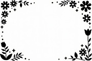 Botanical Frame SVG Collection, an Illustration by yasushie (Thumbnail 5 of 10)