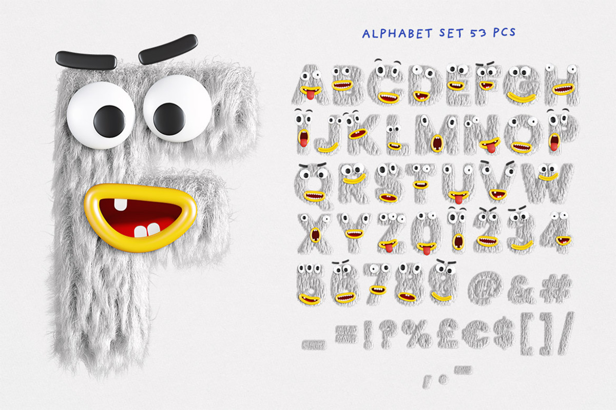 Friendly Monster SVG & PNG Fonts, a Sans Serif Font by TVartworks (Photo 13 of 18)