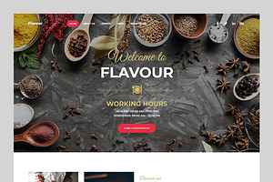 Flavour - Food & Drink Landing Page, a HTML Template by alphawd