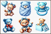 Cute Teddy Bear Baby Shower Clipart, an Illustration by Sublimation Artist (Thumbnail 3 of 6)