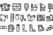 Medical Equipment Icon Set, an Illustration by designvectx (Thumbnail 2 of 3)