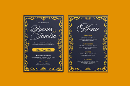Elatox Wedding Invitation Template, an Invitation Template by iDoodle Studio