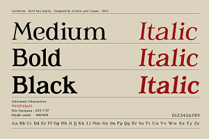 Luciferum - Serif Font Family