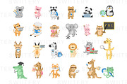 School Animal Clipart - Swiitery, an Animal Illustration by Iconixar & Friends (Thumbnail 2 of 2)