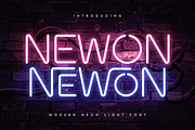 Newon - Modern Neon Light Font, a Sans Serif Font by Hamz Studio (Thumbnail 1 of 16)