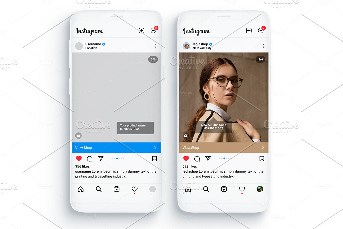 Instagram Template Mockup Adobe XD, a Social Media Template by Dilshod Sobirov (Photo 7 of 13)