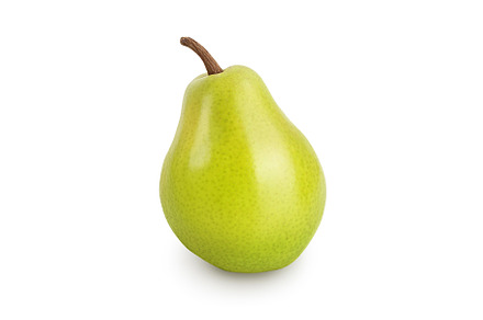 Green pear fruit isolated on white, a Food & Drink Photo by NataPhoto