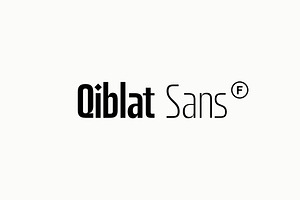 Qiblat Sans Modern Vintage Logo Font