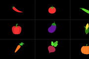 Vegetable Icons for Premiere Pro, a Templates & Theme by FlashFXbox (Thumbnail 1 of 2)