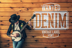 Wanted Denim Layered Font