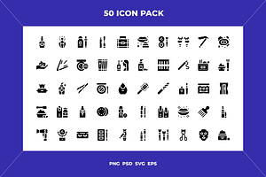 Makeup icons, an Outline Icon by Wencory