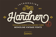 Hardner - Retro Fonts, a Script Font by Garisman Std (Thumbnail 1 of 9)