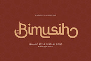 Bimusih - Modern Arabic Font Display, a Font by Runsell Studio (Thumbnail 1 of 5)