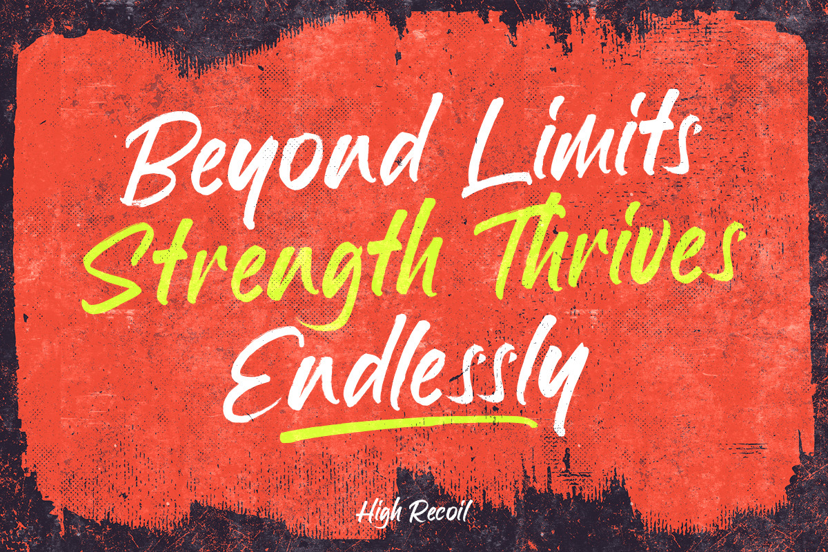 High Recoil - Handwritten Brush Font, a Script Font by Letterhend Studio (Photo 3 of 10)