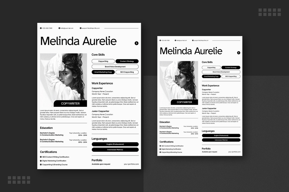 Cv Resume Template, a Resume Template by Portocraft (Photo 2 of 2)