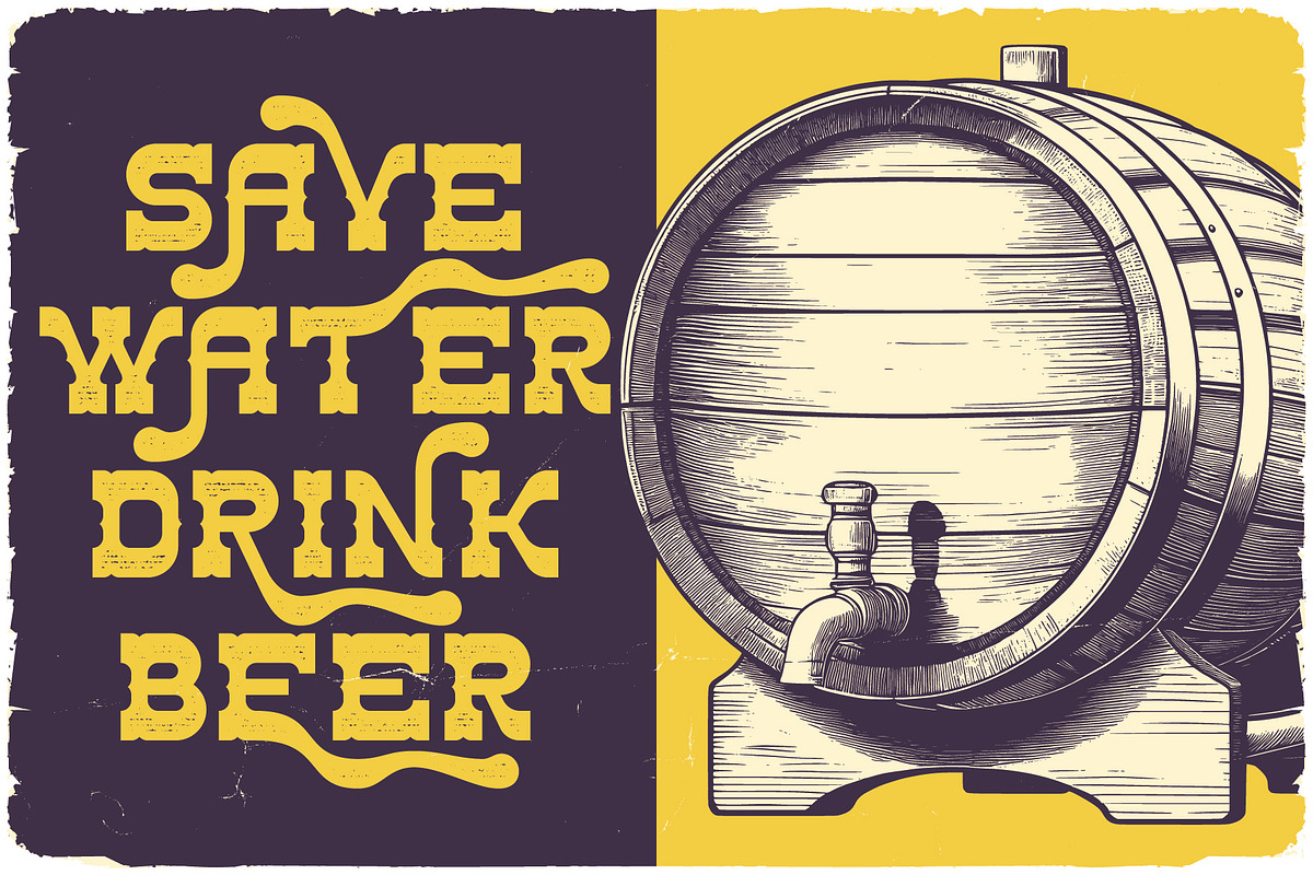 Hops And Barley Vintage Font, a Serif Font by JumboDesign (Photo 6 of 6)