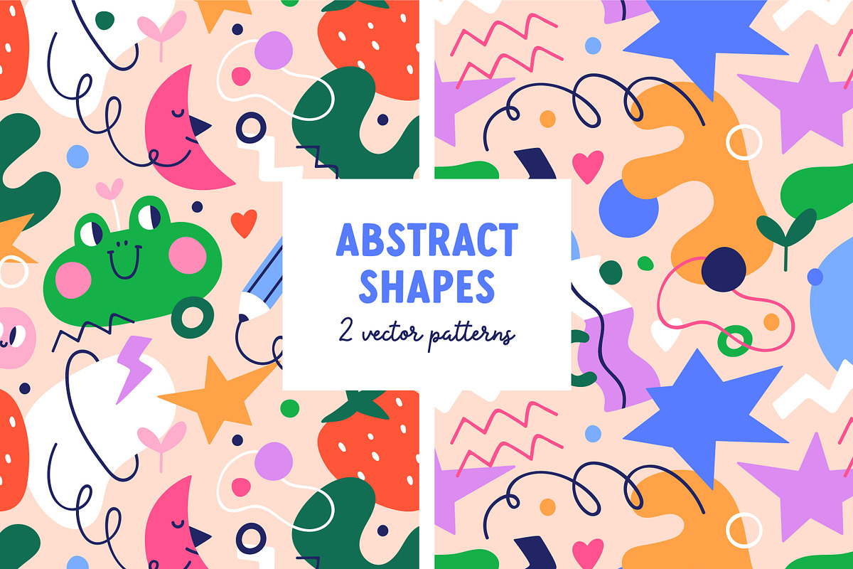 Doodle shapes, kids seamless pattern, a Pattern Graphic by Good Studio (Photo 1 of 6)