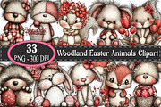 Woodland Easter Animals Clipart, an Illustration by designcity5 (Thumbnail 1 of 5)
