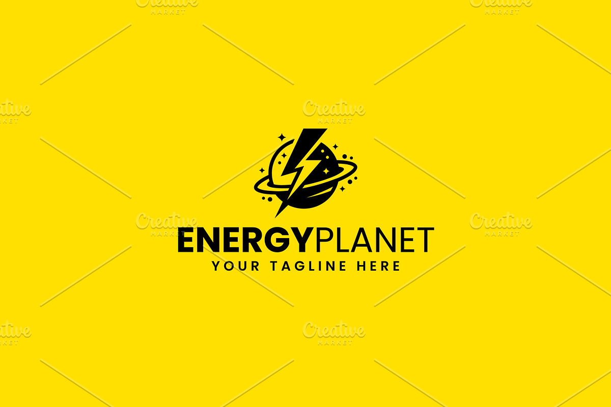 Energy planet logo design, a Branding & Logo Template by Team_Ultra_Graphics