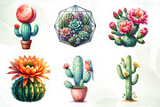 Watercolor Cactus and Succulents, an Illustration by CreationArt (Thumbnail 5 of 5)
