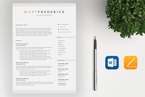 Elegant Resume Template / 4 Pages