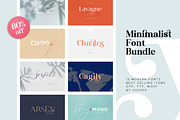 Minimalist Font Bundle • 80% OFF, a Serif Font by vuuuds (Thumbnail 1 of 47)