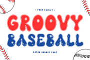 Groovy Baseball is a Groovy font, a Handwritten Font by Brown Cupple (Thumbnail 1 of 10)