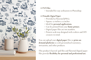 Deer Toile de Jouy Pattern, a Background Graphic by Hughes Studio (Thumbnail 6 of 7)