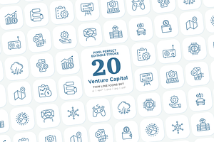 Venture Capital Pixel Perfect Icons, an Outline Icon by Alex Blogoodf