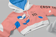 Crop Top Hoodie Mockups, a Hoody Mockup by megostudi0 (Thumbnail 6 of 6)