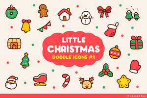 Little Christmas Icons Set #1, an Outline Icon by Canned Cat