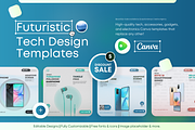 Futuristic - Tech Canva Templates, a Social Media Template by Exceptionalways (Thumbnail 1 of 2)