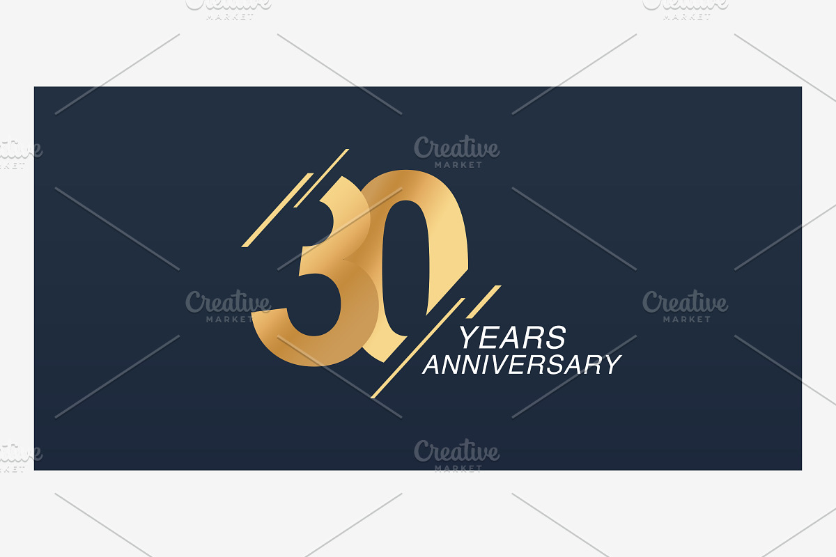 30 years anniversary vector icon, a Work Illustration by Darth Vector