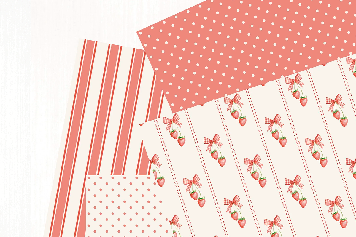 Strawberries and Bows, an Illustration by Lolytop Studio (Photo 4 of 5)