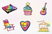 Picnic Party Music festival clipart, an Illustration by CreationArt (Thumbnail 3 of 8)