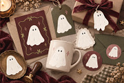 hand drawn Ghost Halloween Clipart, a Seasonal Illustration by Katie Lisker (Thumbnail 3 of 3)