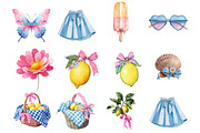 Girly lemon summer Clipart, an Illustration by DreamArtGraphic (Thumbnail 4 of 4)
