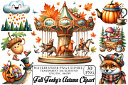Watercolor Fall Fonky's Autumn Clipa, an Illustration by DreamPrint404 (Thumbnail 1 of 5)