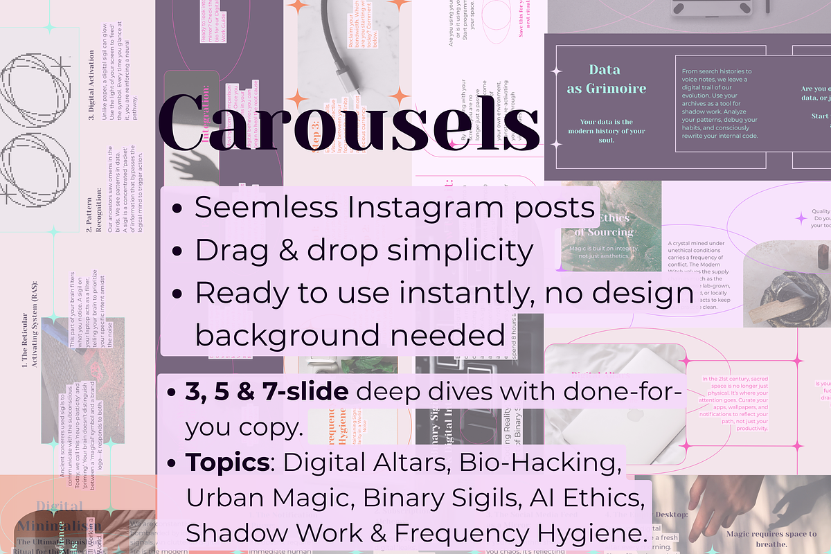 Modern Witch Instagram Templates, a Social Media Template by Mochi Atelier (Photo 9 of 10)