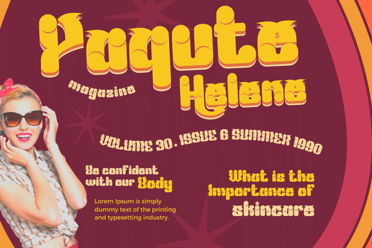 Mabed | Groovy Retro Font, a Font by twinstd (Photo 9 of 12)