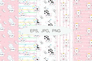 Cute animals collection, a Background Graphic by Irene_Boiko_ART (Thumbnail 7 of 10)