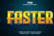 Faster 3d Editable Psd Text Effect, a Brushes & More by bdrobin (Thumbnail 2 of 2)