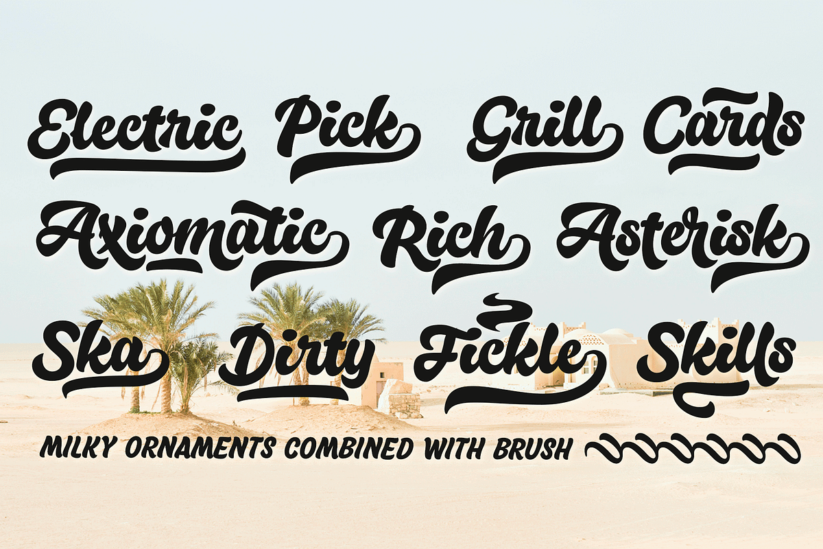 Milky -Brush Script, a Script Font by Fenotype (Photo 10 of 10)
