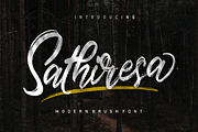 Sathiresa Modern Brush Font, a Script Font by zeenesia (Thumbnail 11 of 11)