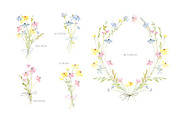 Watercolor Hand-painted Wildflowers, a Decorative Illustration by GraphicsDish (Thumbnail 3 of 5)