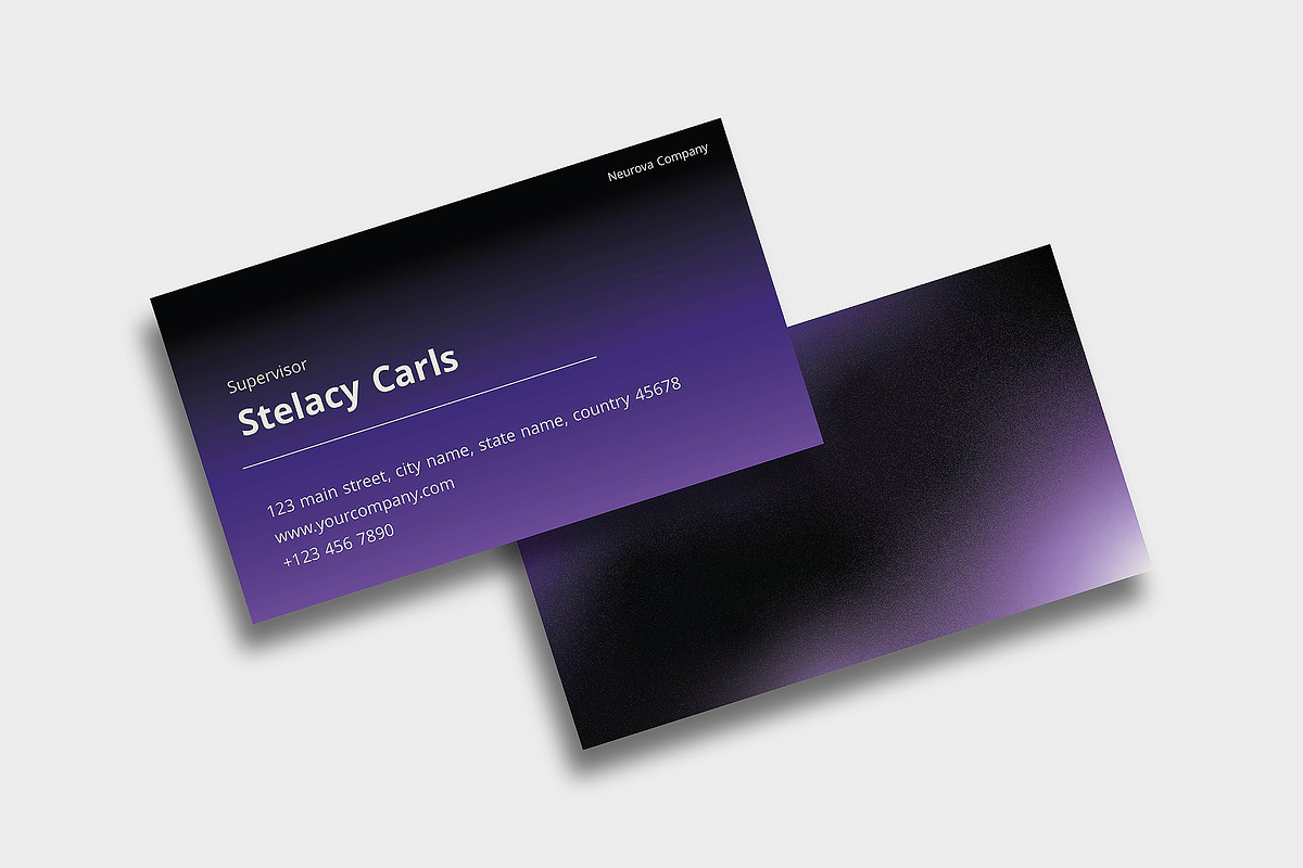 Gradient Purple Business Card, a Business Card Template by Siska Arista (Photo 2 of 2)